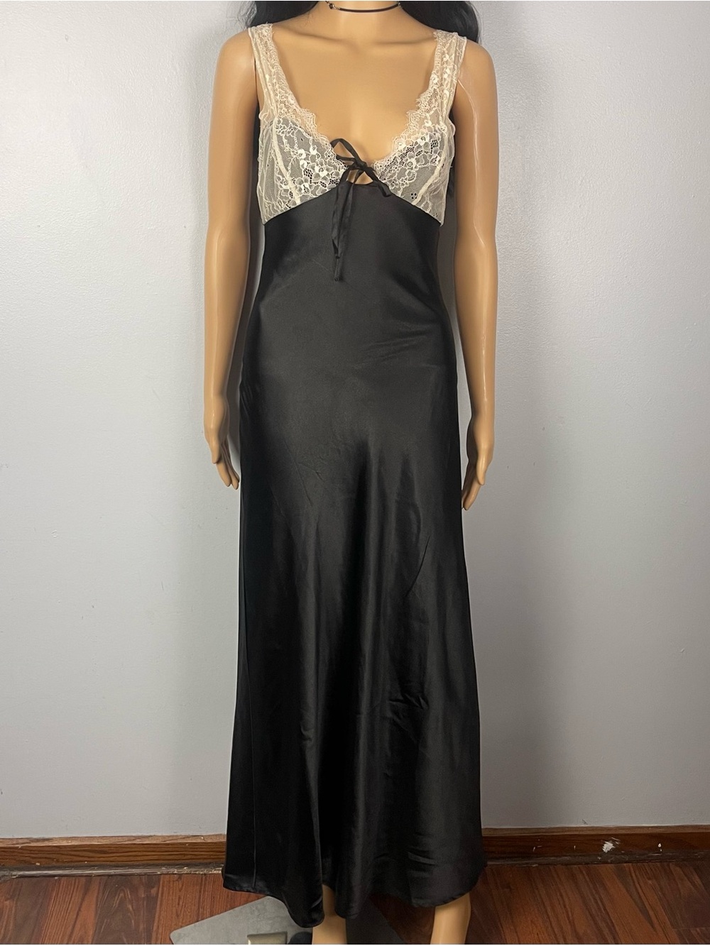 Satin & Lace Slip Dress